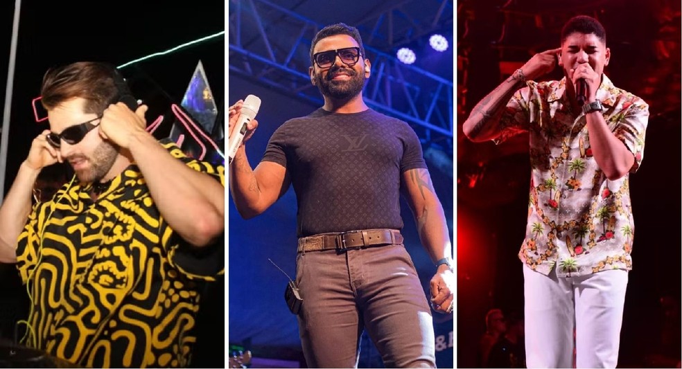 DJ Alok, Pablo e Zé Vaqueiro são algumas das atrações do São João de Assu, no RN — Foto: Débora Marques/Picnews - Reprodução/Instagram/pablo_oficial - Joilson Cesar/Picnews