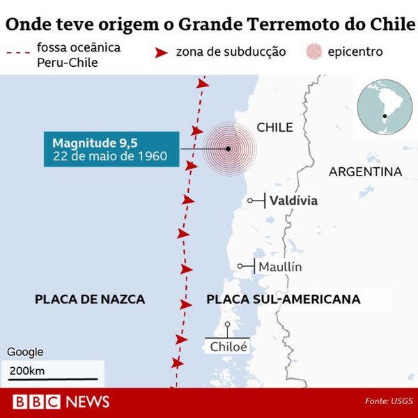 Tremor de terra no Chile: não houve vítimas ou estragos nos