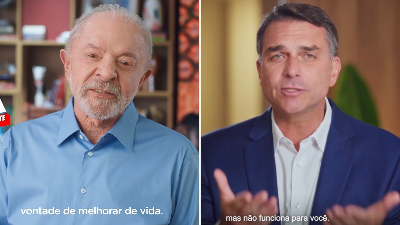 No último dia de campanha na TV, Lula usa religião e bets contra Flávio Bolsonaro; candidato do PL fala em mudar 'velho sistema'