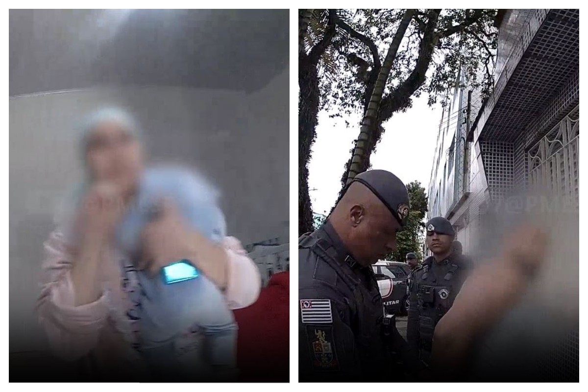 VÍDEO: Com bebê no colo, marroquina faz sinal internacional de socorro por violência doméstica e é resgatada pela PM em SP