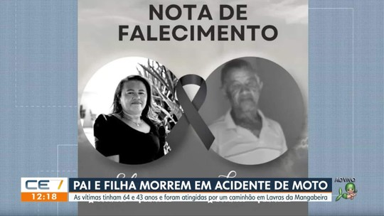 Pai e filha morrem após acidente em Lavras da Mangabeira - Programa: CETV 1ª Edição - Fortaleza 