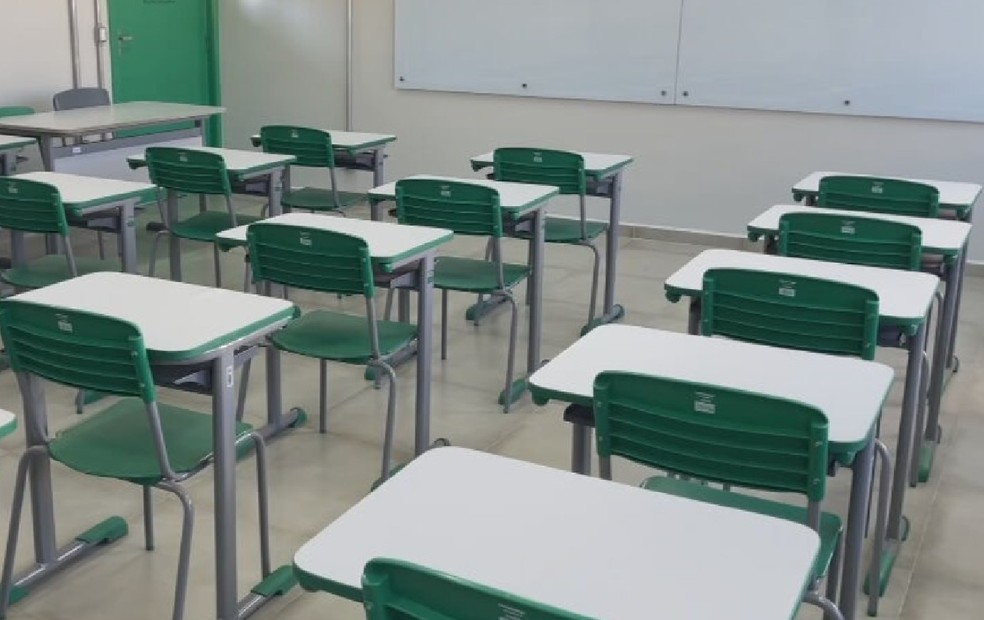 4 de 5
A unidade ter&aacute; dez salas destinadas para os estudantes, al&eacute;m de laborat&oacute;rios e quadra de esportes &mdash; Foto: TV TEM