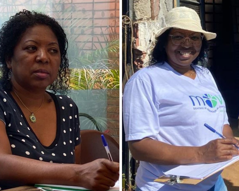 A educadora Maria Alice com a caneta na mão fazendo o que mais gosta: alfabetizar jovens e adultos da região — Foto: Arquivo pessoal