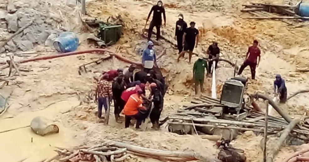 Colapso de mina no sul da Venezuela deixa ao menos doze mortos — Foto: Divulgação/Secretaria de Segurança Cidadã de Bolívar