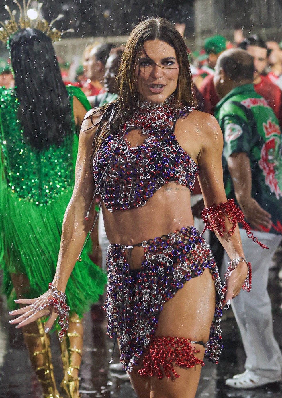 Mariana Goldfard no ensaio da Grande Rio — Foto: Leo Franco/AgNews