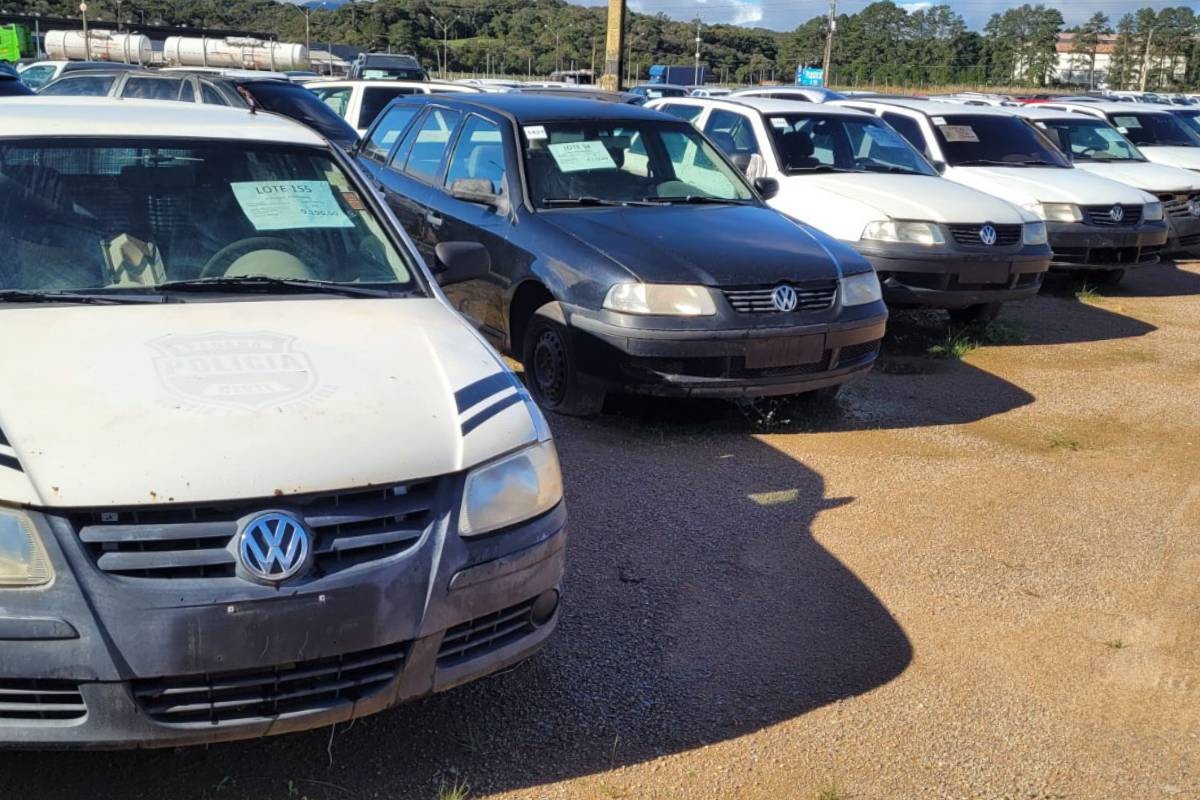 Leilão no Paraná oferta 306 veículos com lances iniciais de R$ 711; veja como participar