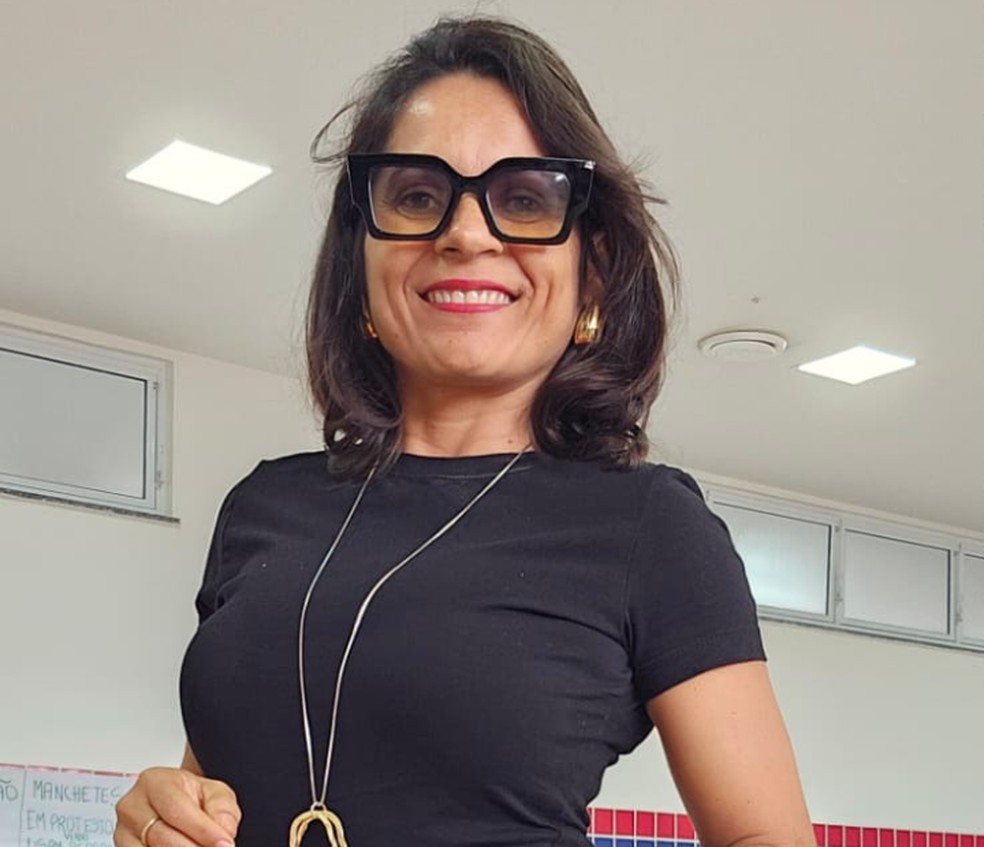Professora Maria Ivone trabalha na rede estadual há 11 anos — Foto: Arquivo pessoal