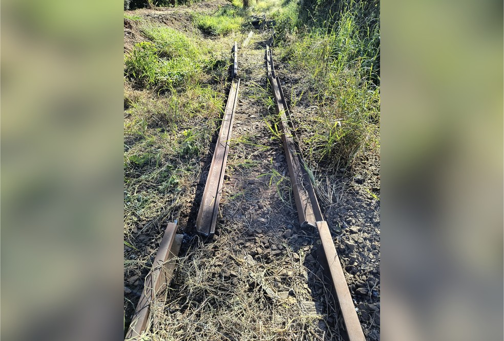 Dois homens foram presos suspeitos de furtar trilhos em Itatinga — Foto: Polícia Civil / Divulgação