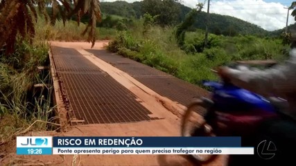 Moradores reclamam das condições de ponte na zona rural de Redenção, no Pará