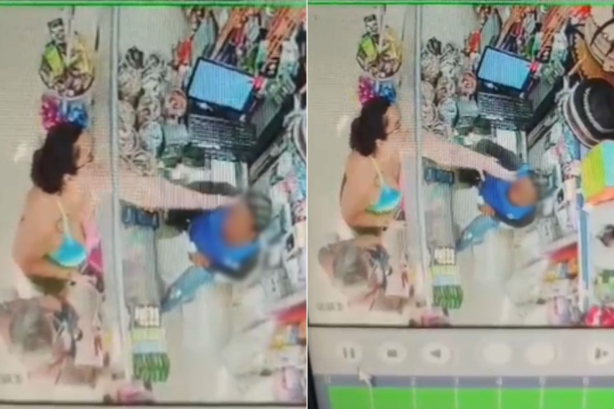 Cliente dá tapa no rosto de funcionária por causa de bolsa em loja do litoral de SP; VÍDEO