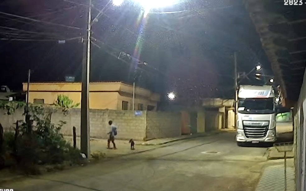 Cachorro que aparece em imagens de câmeras de segurança 'entrega' e suspeito da morte de comerciante é preso em MG — Foto: Reprodução EPTV