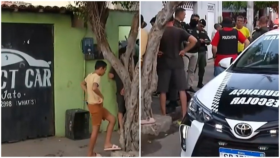 Jovem foi morto a tiros em lava a jato de Sobral (CE); outro foi baleado, mas sobreviveu — Foto: TV Verdes Mares