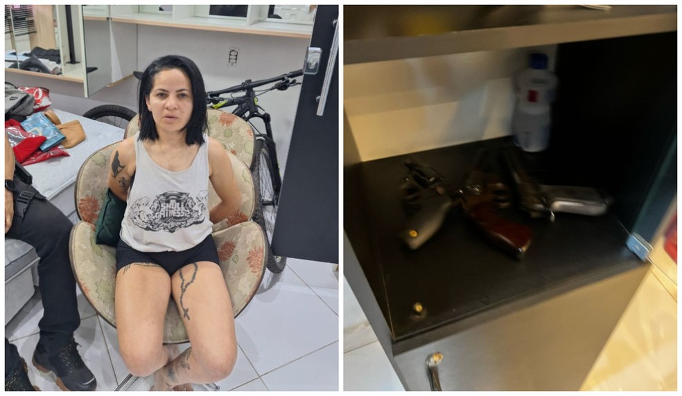 Suedna Carneiro, conhecida como 'mainha do crime', seria a chefe da quadrilha que matou ciclista — Foto: Reprodução/TV Globo