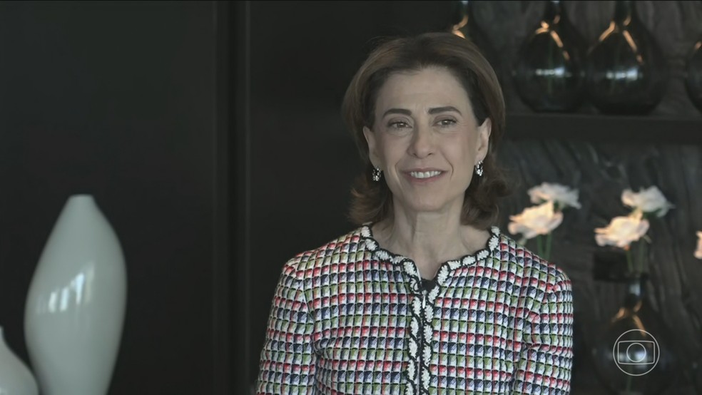 Fernanda Torres em entrevista para o Jornal Nacional — Foto: Jornal Nacional/ Reprodução