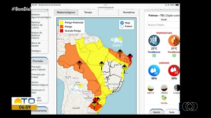 Saiba como fica a previsão do tempo para o Tocantins