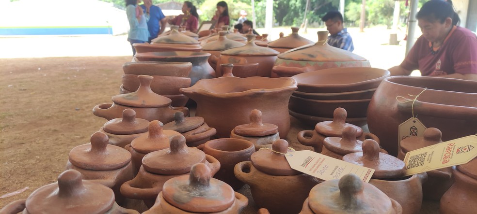 Panelas de barro produzidas na Terra Indígena Raposa Serra do Sol, em Roraima. — Foto: Ailton Alves/Divulgação
