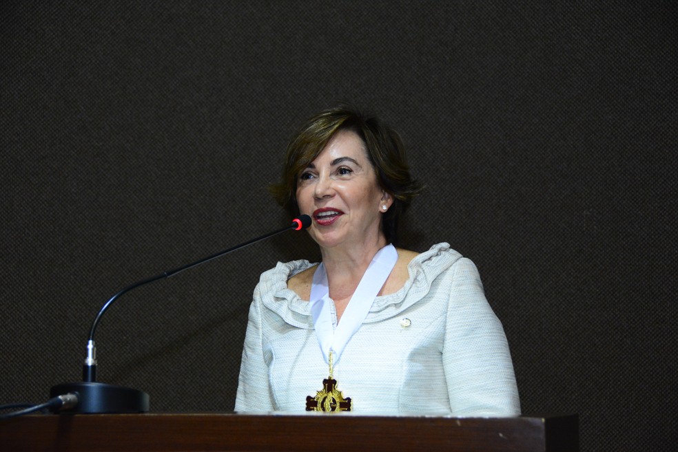 Desembargadora Maria do Carmo Cardoso, do TRF-1, em cerimônia em 2018 — Foto: Ramon Cardoso/TRF-1