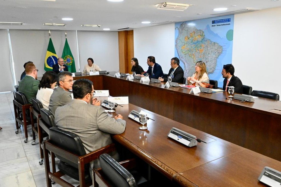 Governadora e comitiva do RN em reunião com Alckmin em Brasília — Foto: Cadu Gomes