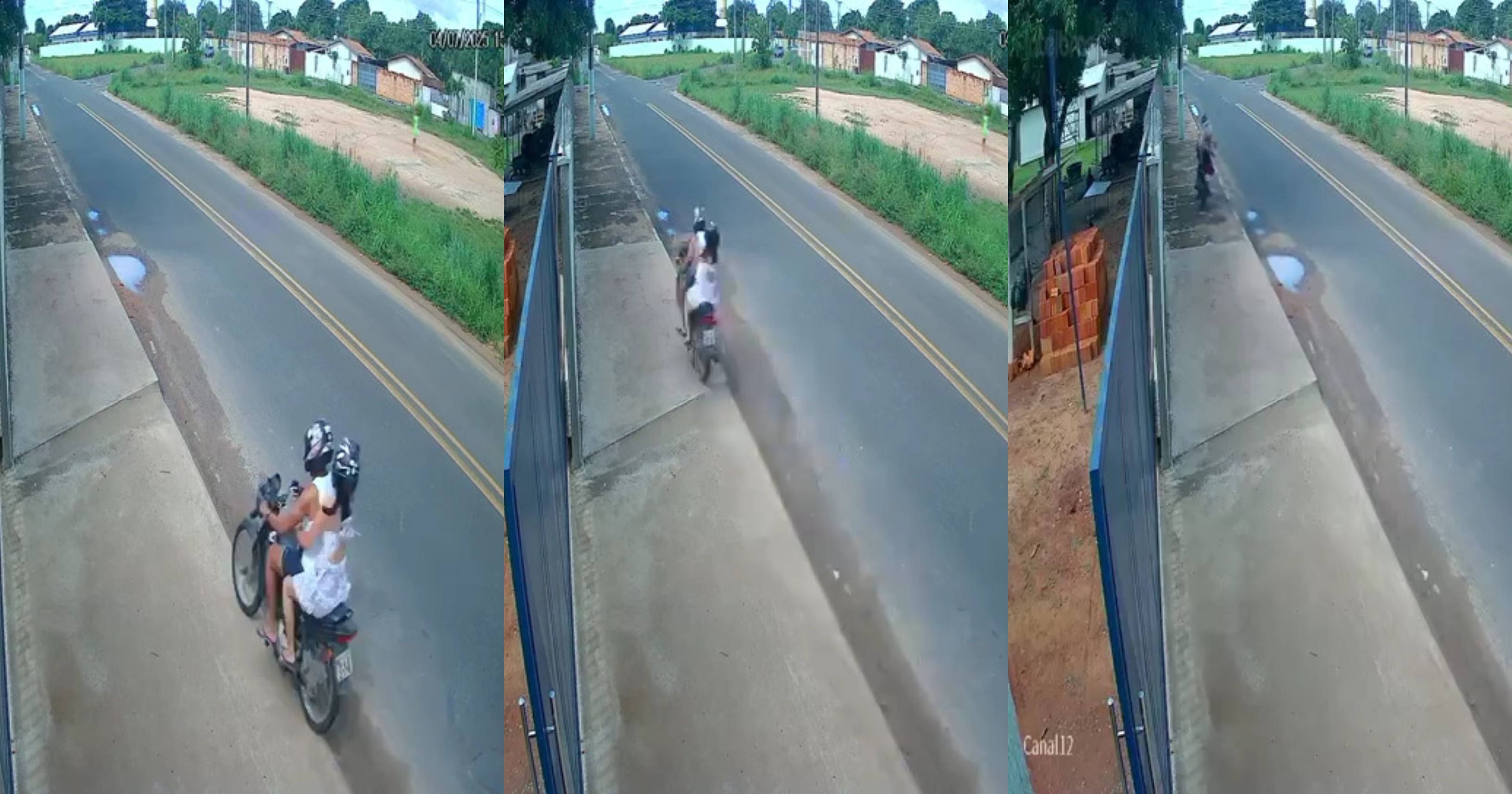 Jovem morre após acidente de moto em calçada