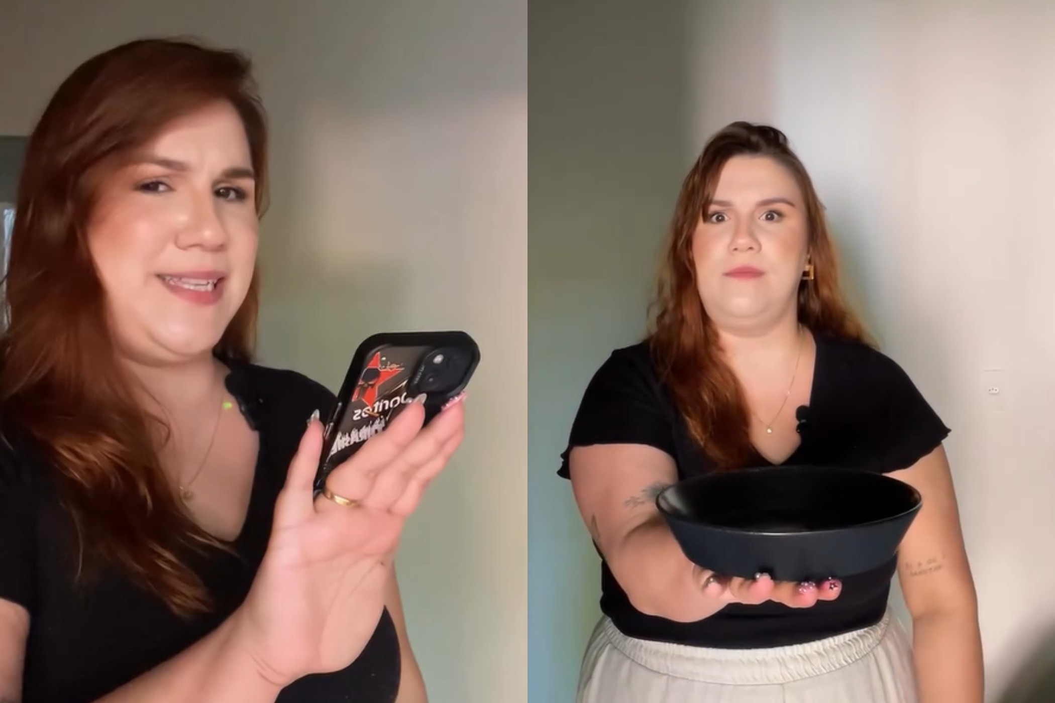 Condição rara impede curitibana de virar palma das mãos para cima, e improviso para carregar objetos chama a atenção: 'Não consigo segurar as coisas de forma convencional'