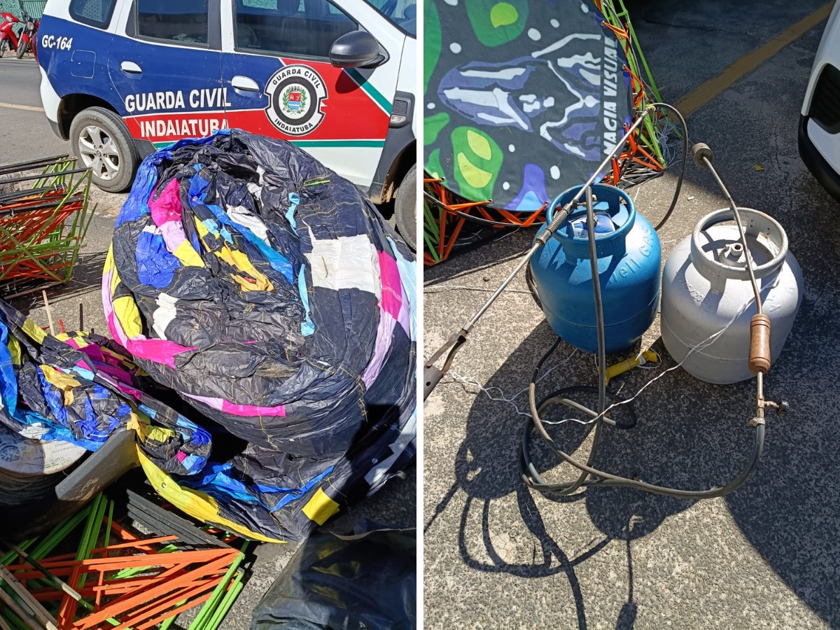 Guarda detém cinco pessoas por soltura de balão em Indaiatuba