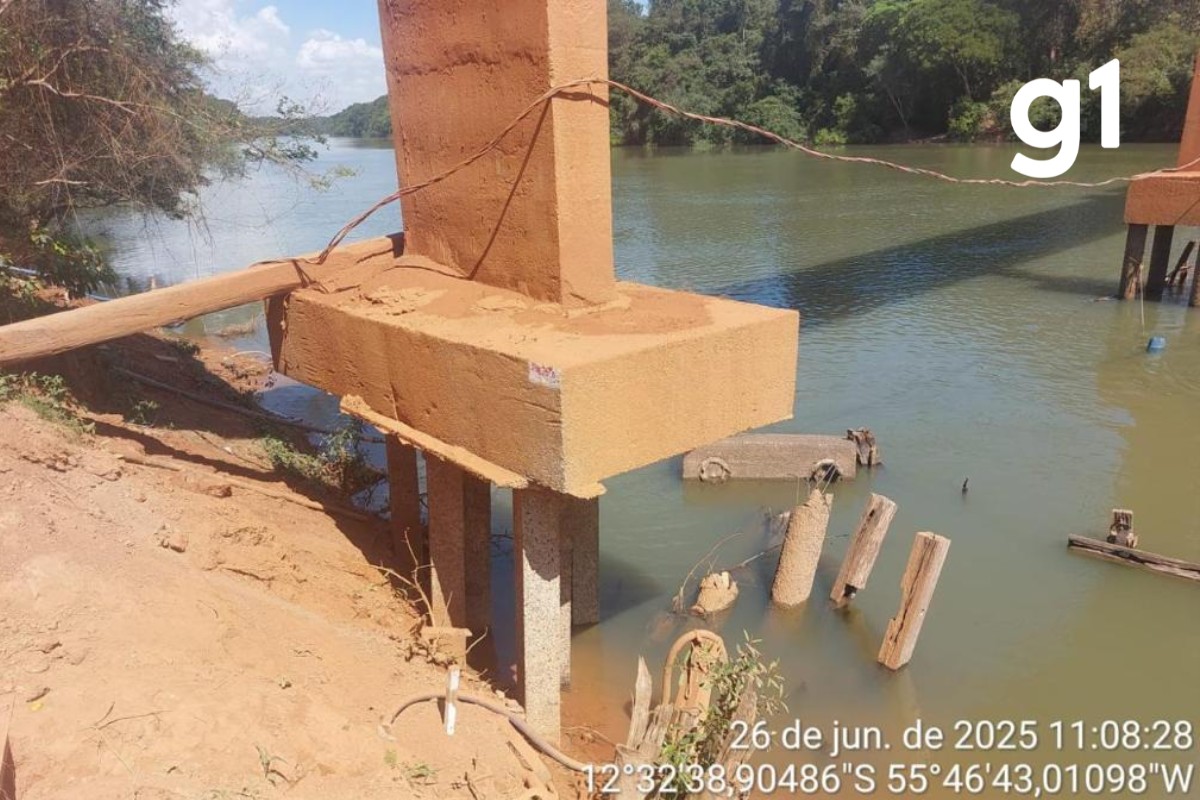 Motoristas continuam passando em ponte interditada por risco de queda em MT