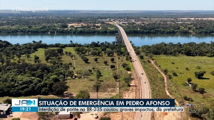 Prefeitura de Pedro Afonso decreta situação de emergência após interdição de ponte