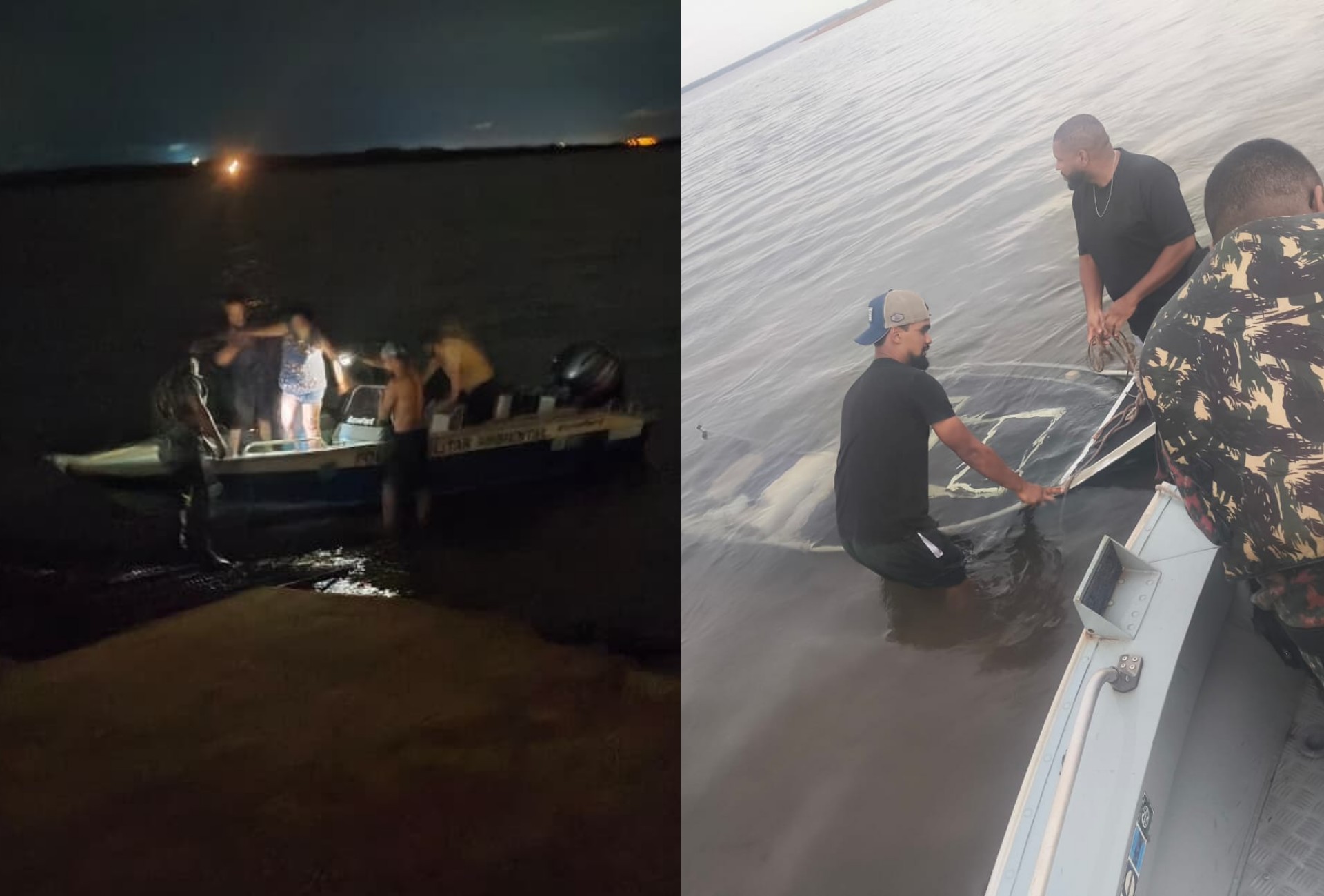 Lancha afunda com família no Rio Paraná e PMA salva três pessoas em MS