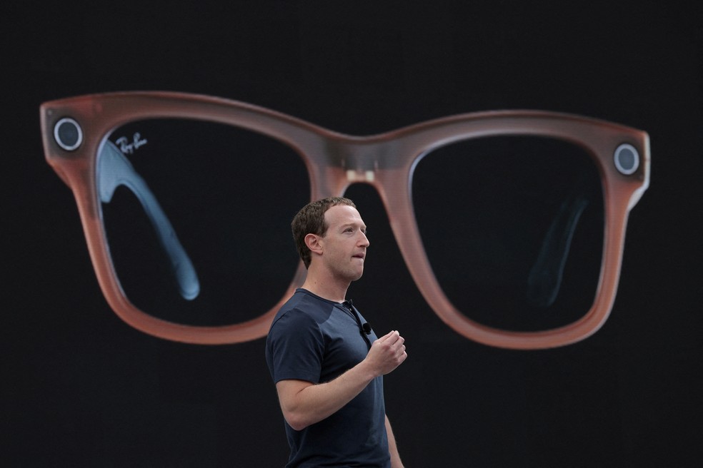 Mark Zuckerberg na conferência anual da Meta — Foto: Carlos Barria/Reuters