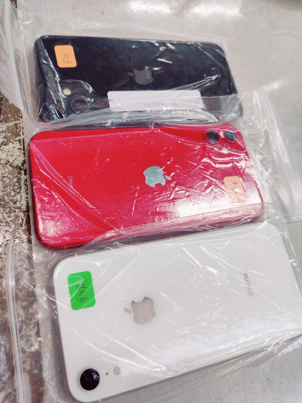 iPhones disponíveis no novo leilão da Receita Federal. — Foto: Reprodução/ Receita Federal