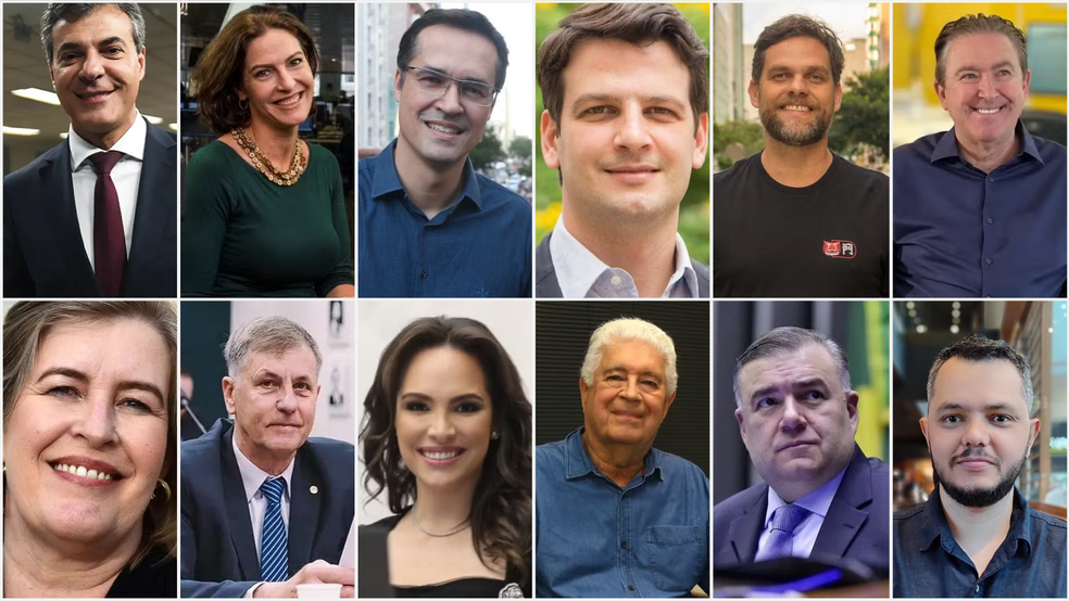 Pré-candidatos à Prefeitura de Curitiba confirmados até 19/04/2024 — Foto: Divulgação