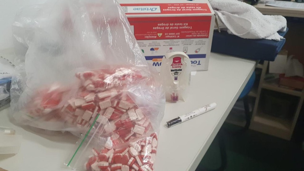 Drogas e insumos apreendidos na casa de um dos alvos, em Santa Catarina — Foto: Divulgação