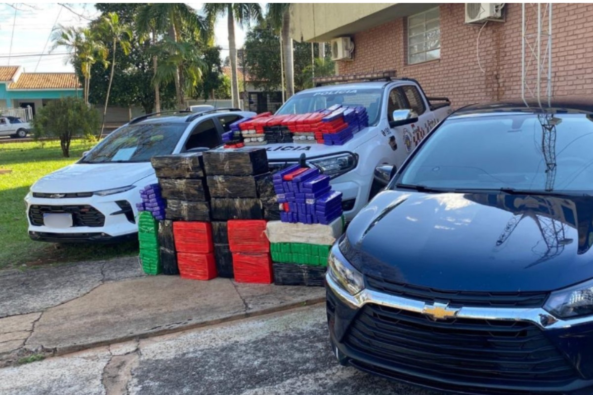 Quadrilha é presa ao transportar cerca de meia tonelada de maconha em Teodoro Sampaio