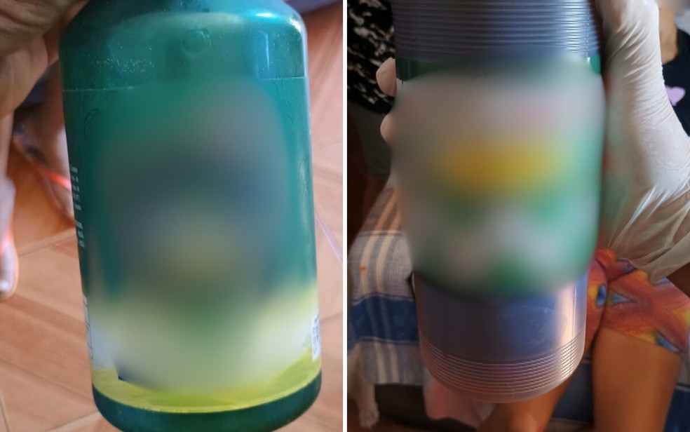 Mulher toma inseticida depois de confundi-lo com remédio para estômago e é internada, em Formosa, Goiás — Foto: Reprodução/TV Anhanguera