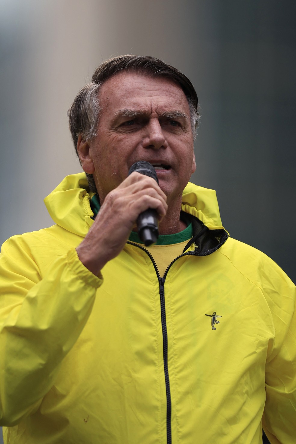 Bolsonaro em ato na Avenida Paulista, em 6 de abril de 2025 — Foto: Miguel Schincariol/AFP