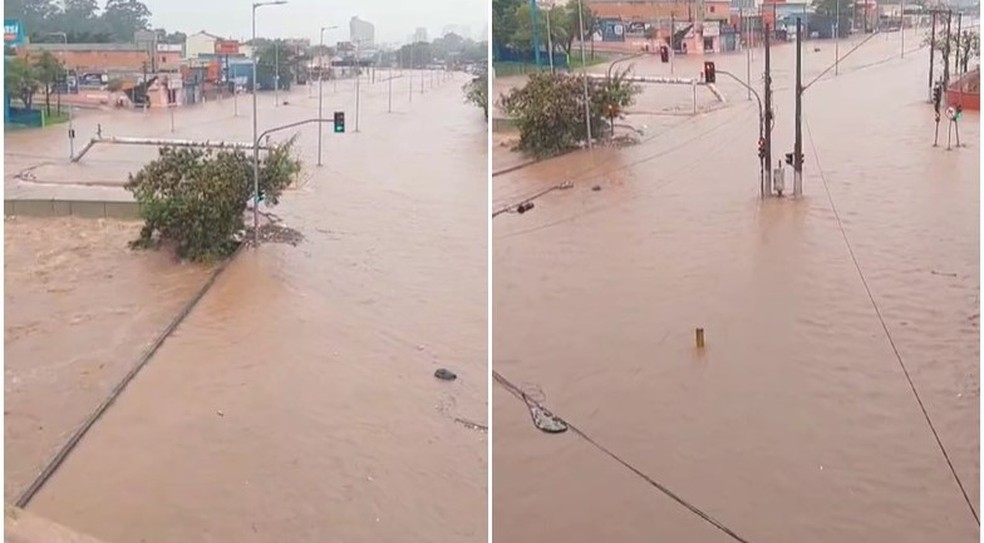 Av. do Estado, na altura do município de Santo André, na Grande SP — Foto: Claudinei Plaza/Diário do Grande ABC