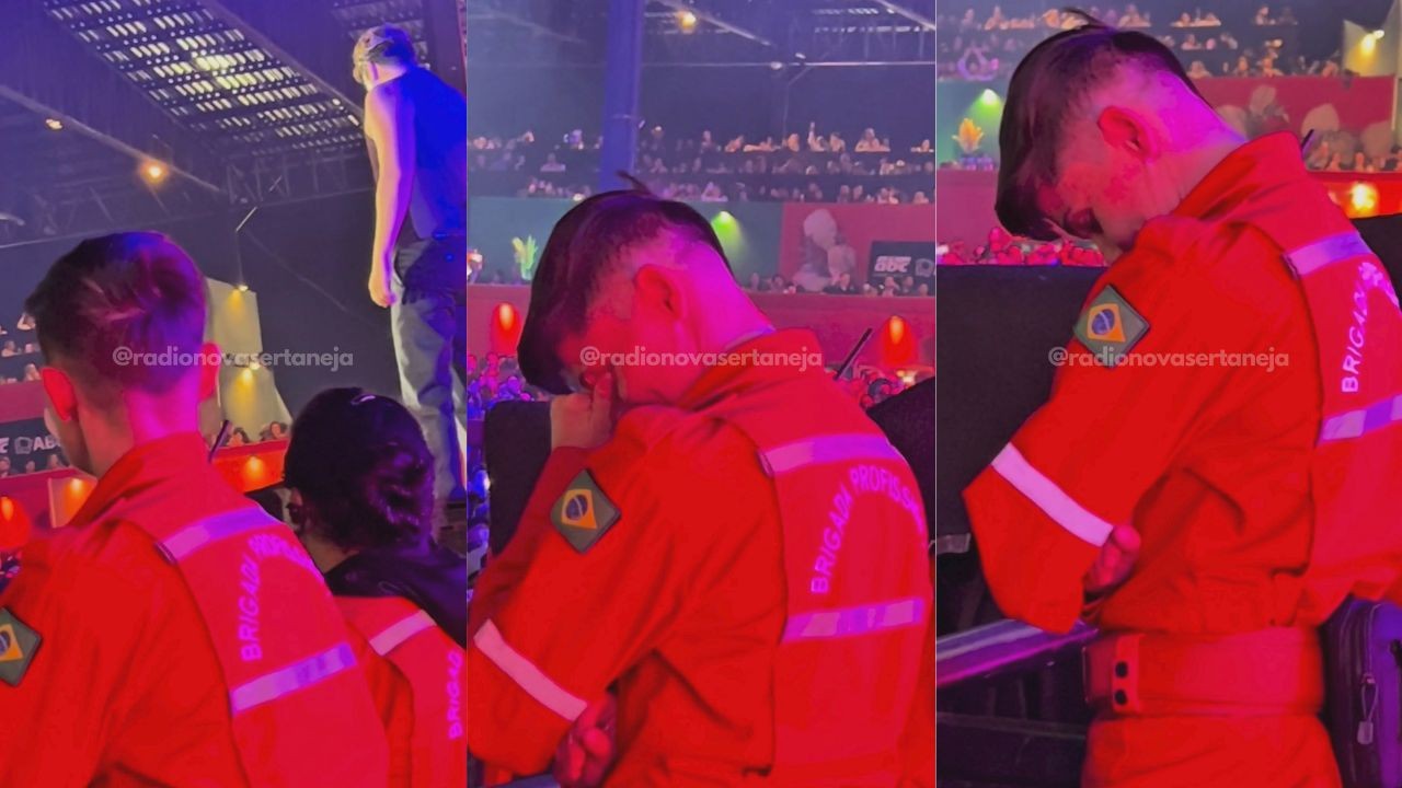 VÍDEO: Brigadista emociona a web ao chorar durante show de Luan Santana enquanto trabalhava: 'Me separei recentemente'