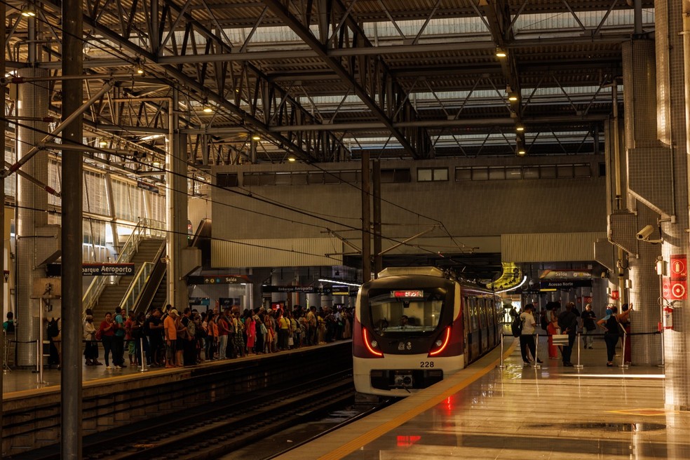 Metrô de Salvador funcionou 24h durante o carnaval — Foto: Ulisses Dumas/ CCR Metrô