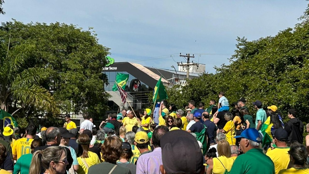 Protesto contra governo Lula em Bauru (SP) — Foto: Paulo Piassi/ g1