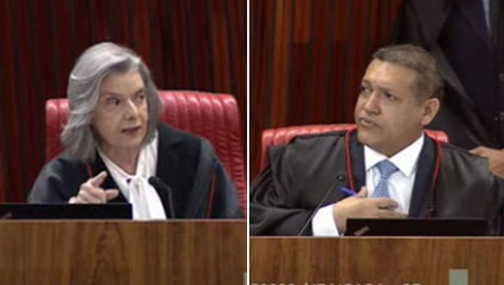 Cármen Lucia / Nunes Marques — Foto: Reprodução/TSE