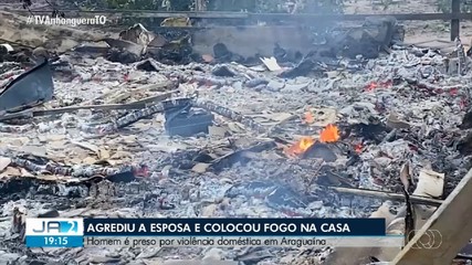 Homem é preso em Araguaína por suspeita de colocar fogo na casa e agredir esposa