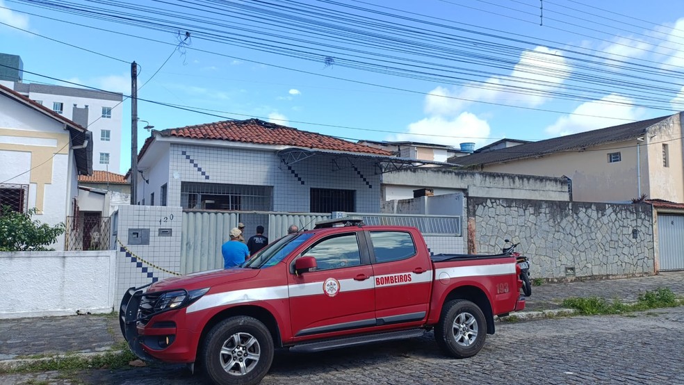 Casa atingida por incêndio em João Pessoa — Foto: Polícia Civil / Divulgação