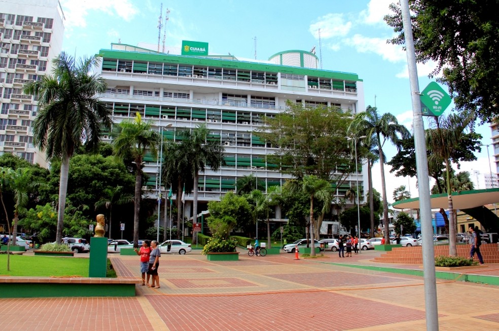 Praça Alencastro, em frente a Prefeitura de Cuiabá — Foto: Luiz Alves/ Secom Cuiabá