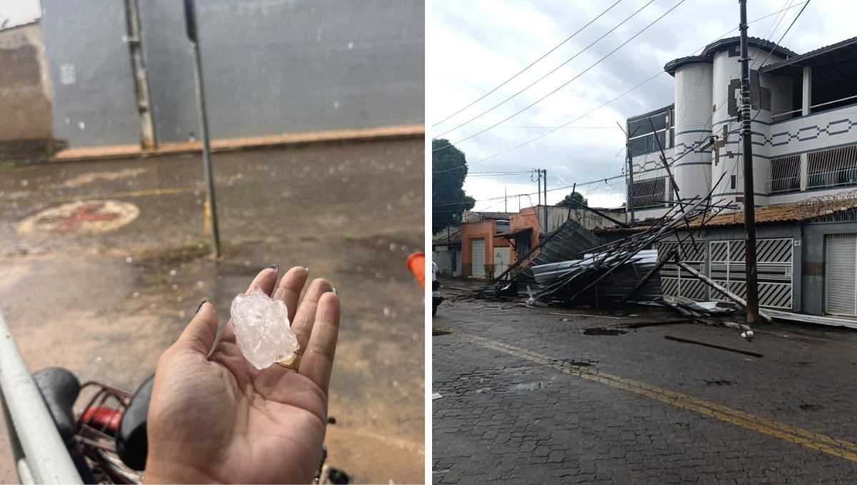 Temporal com granizo causa estragos em Governador Valadares e no Vale do Aço; veja fotos