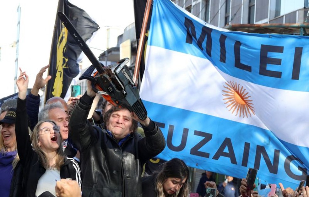 Especialistas não acreditam em rompimento entre China e Argentina com vitória de Javier Milei — Foto: Reuters via BBC
