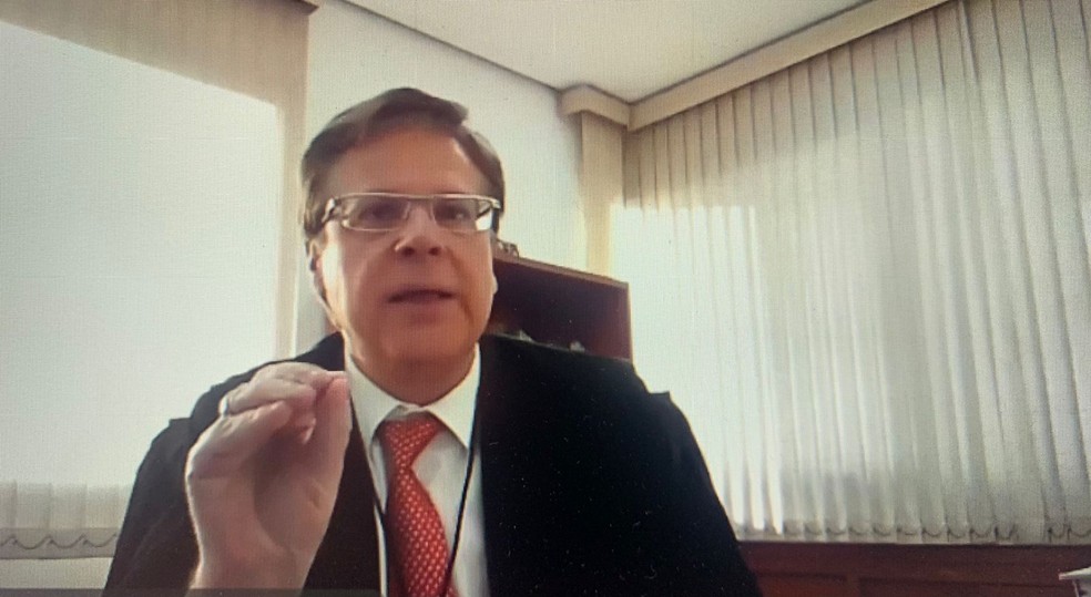 Desembargador Airton Vieira, em sessão do caso Marielle no STF — Foto: Reprodução