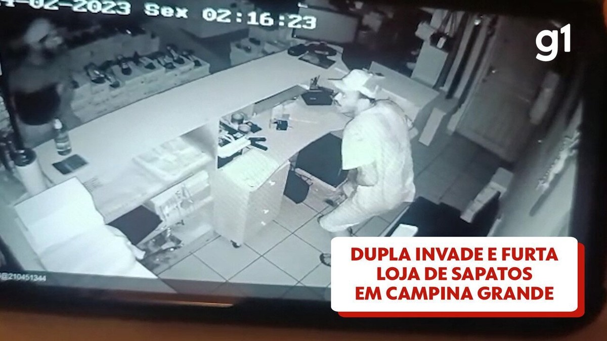 Dupla invade e furta loja de sapatos em Campina Grande