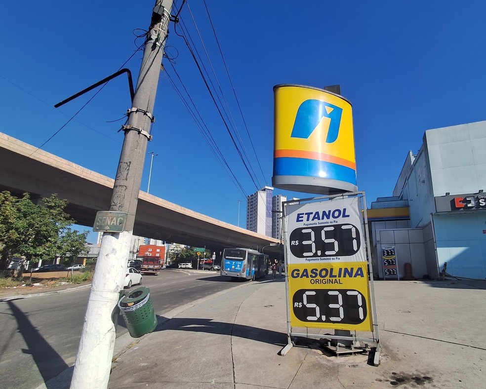 Posto de combustíveis na Zona Sul de São Paulo — Foto: Gustavo Honório/g1