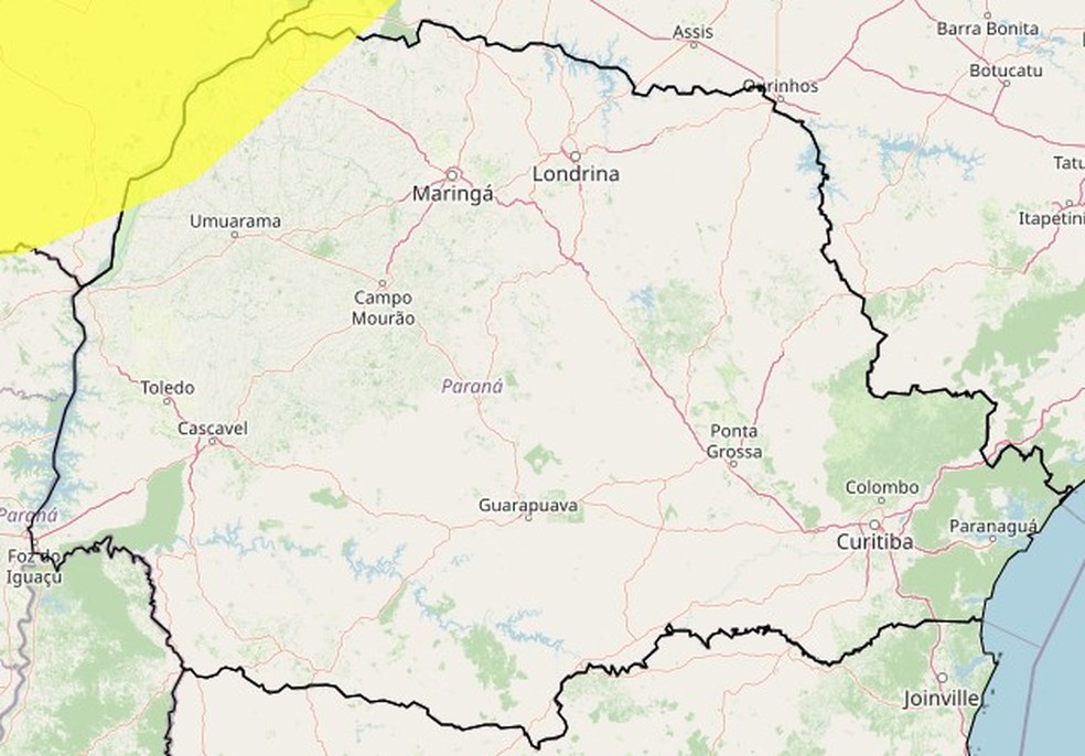 Alerta de tempestade do Inmet para 8 de janeiro, das 10h às 23h59 — Foto: Reprodução/Inmet