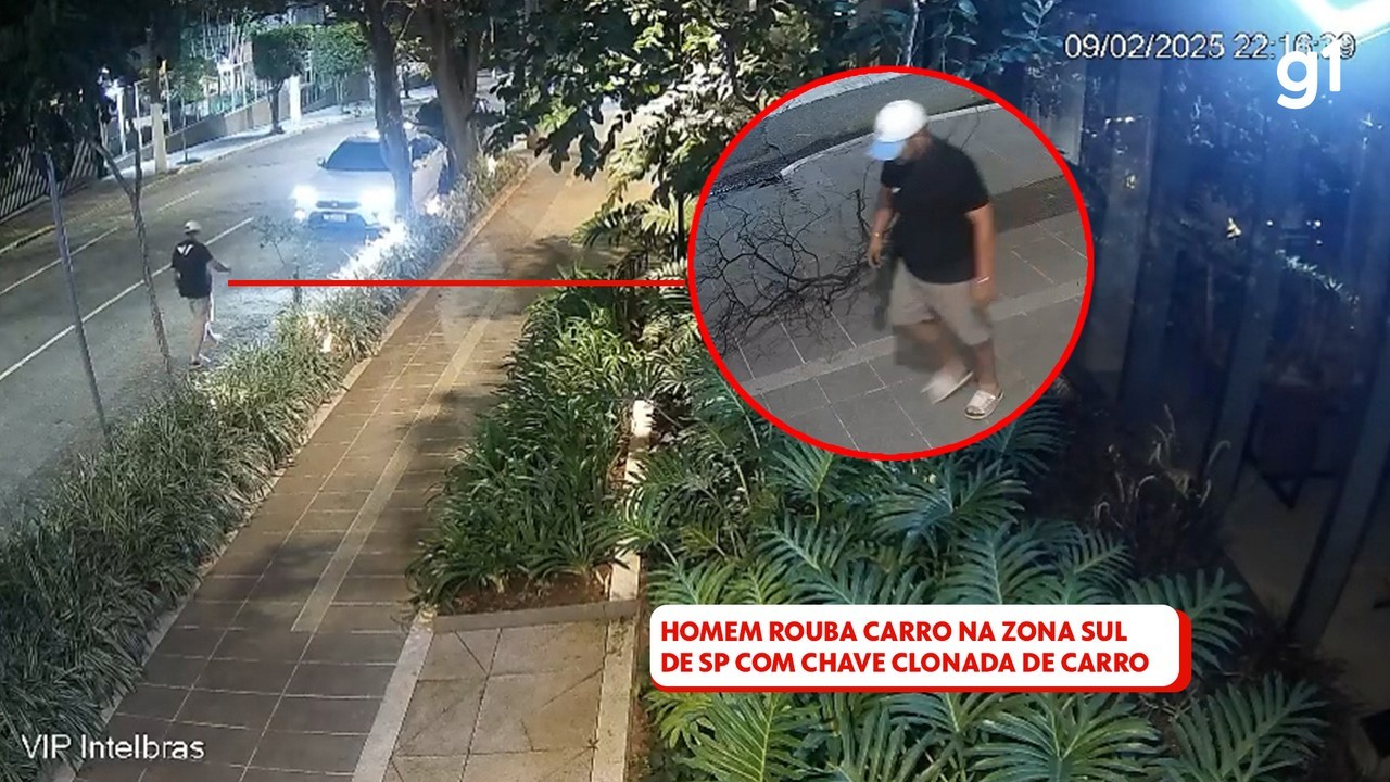 Ladrões usam controle clonado para roubar carro alugado de empresário na Zona Sul de SP; veja vídeo